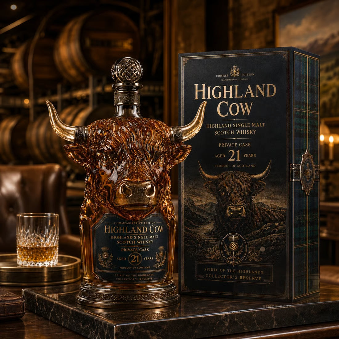 Edycja Highland Cow – Dekanter do whisky