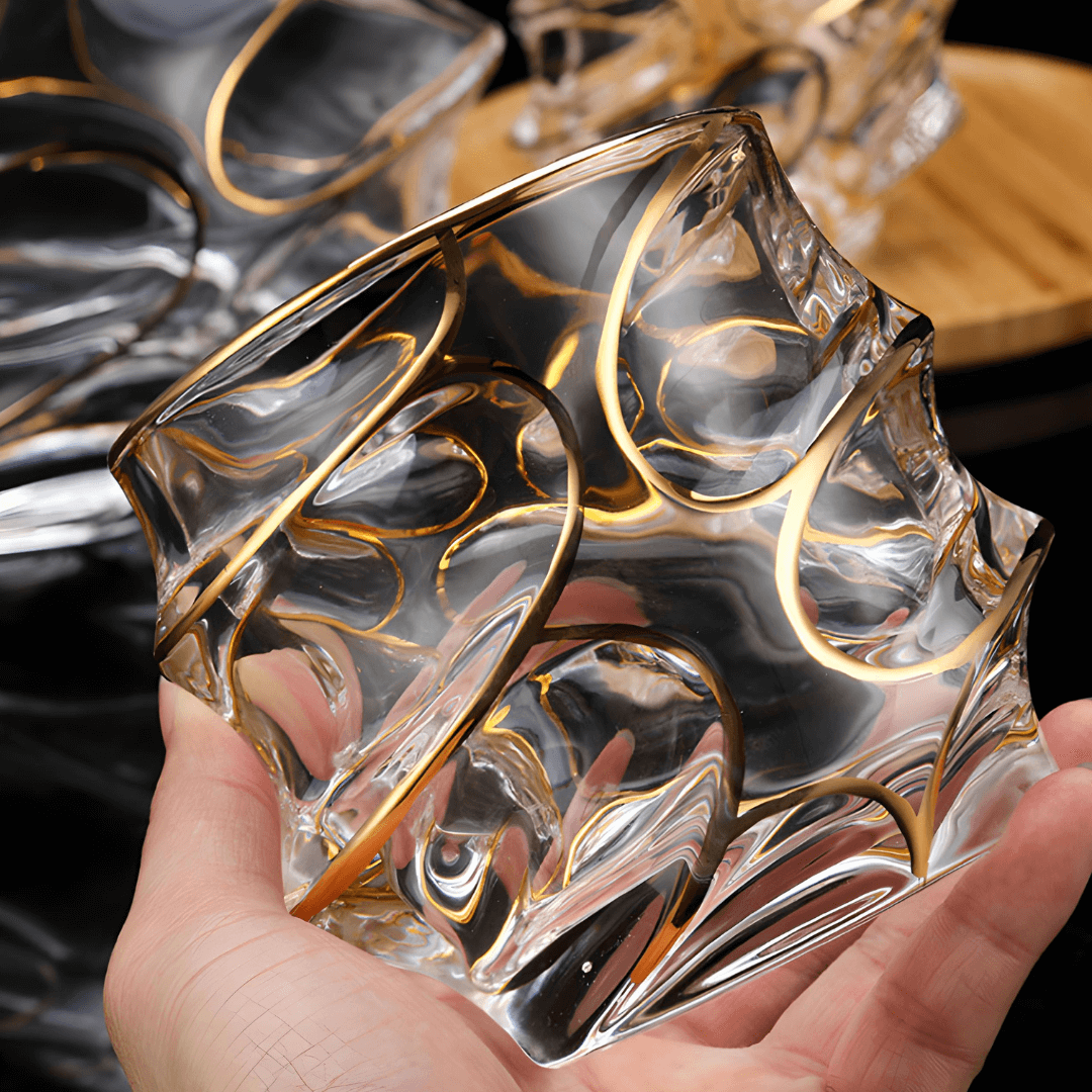 Arashi Gold – Japońska kryształowa szklanka do whisky