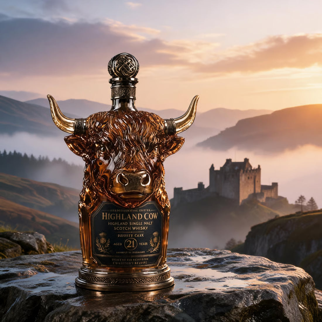 Edycja Highland Cow – Dekanter do whisky