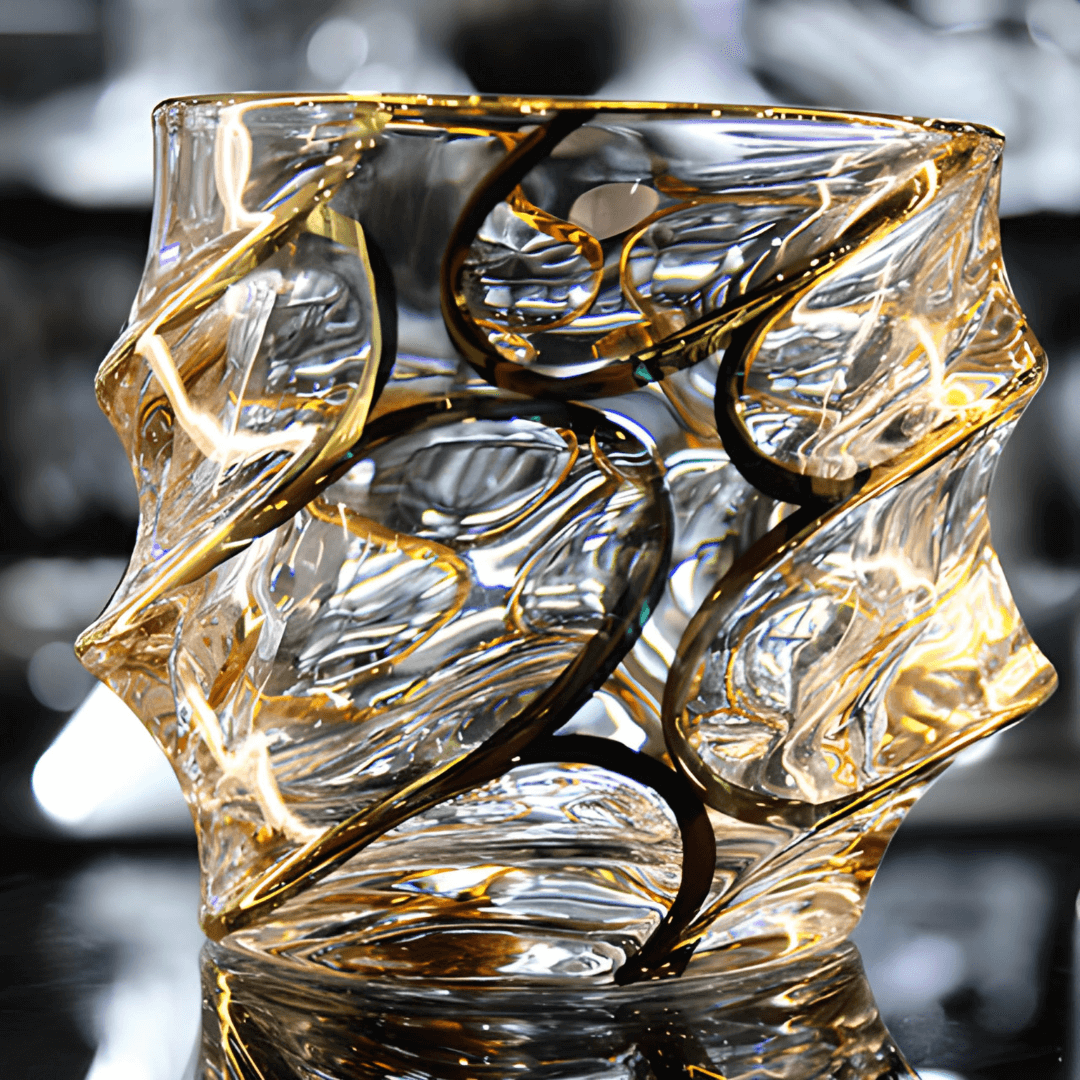 Arashi Gold – Japońska kryształowa szklanka do whisky