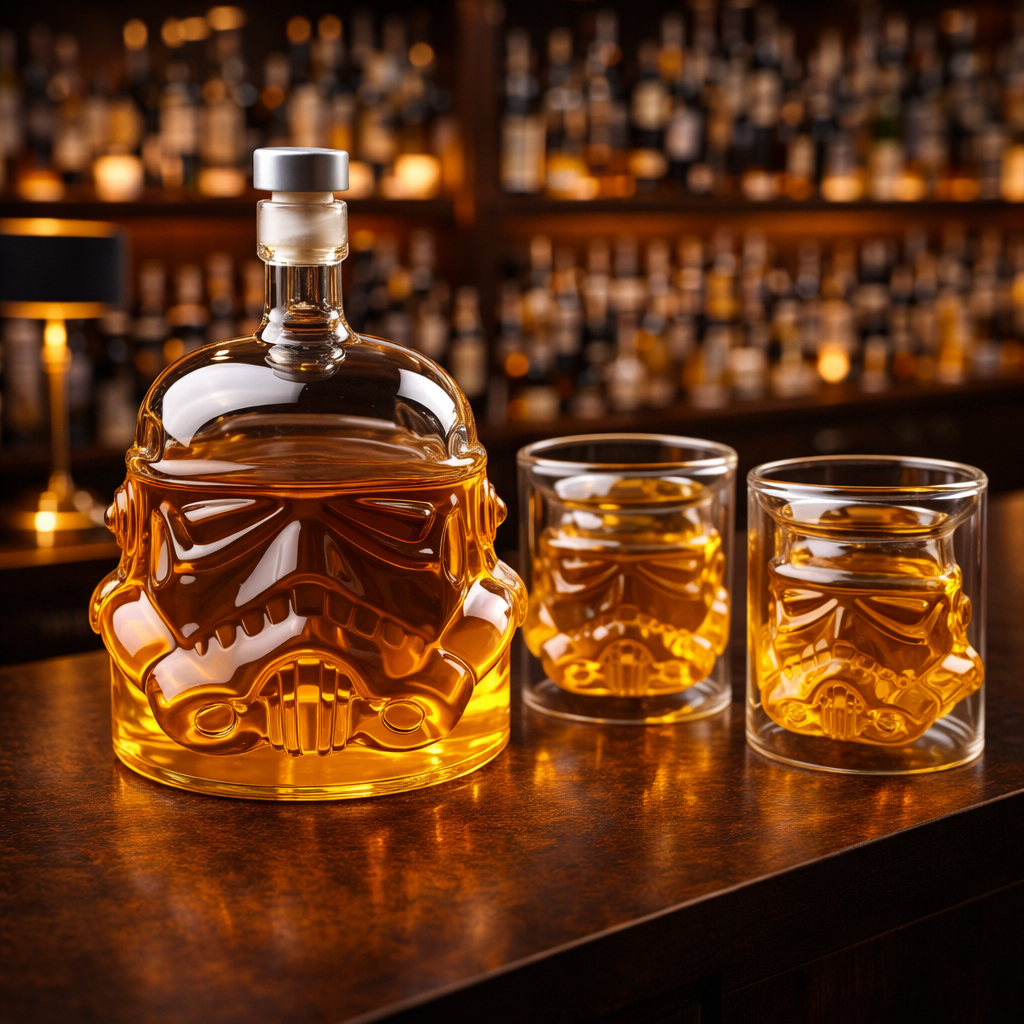 Whisky Butelka - Zestaw Butelki i Szklanek