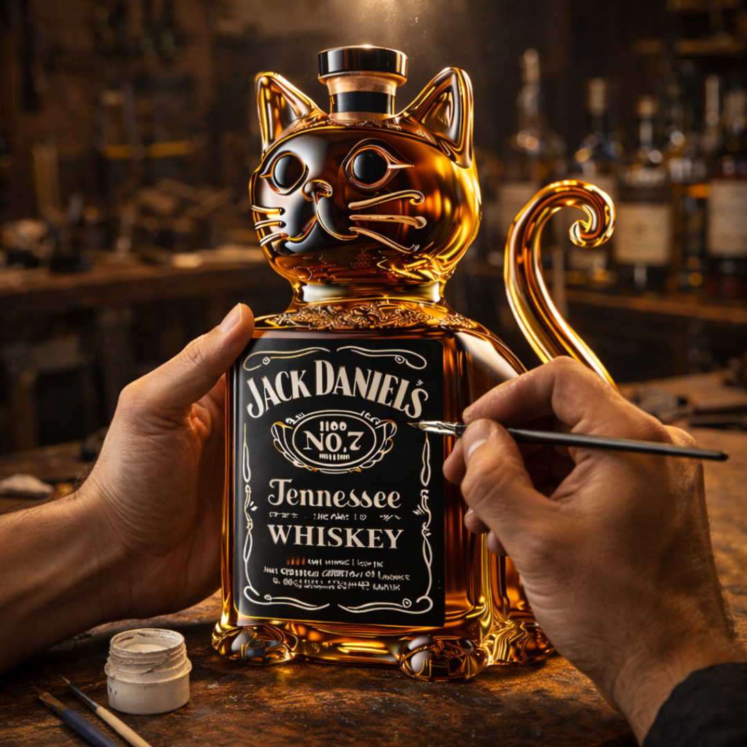 Butelka whisky - Edycja Kot